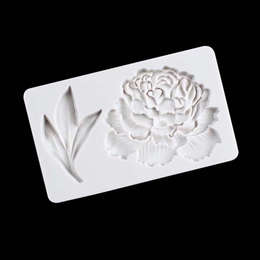 Khuôn Silicone Tạo Hình Làm Bánh Kẹo Hình Hoa Mẫu Đơn 3D DIY