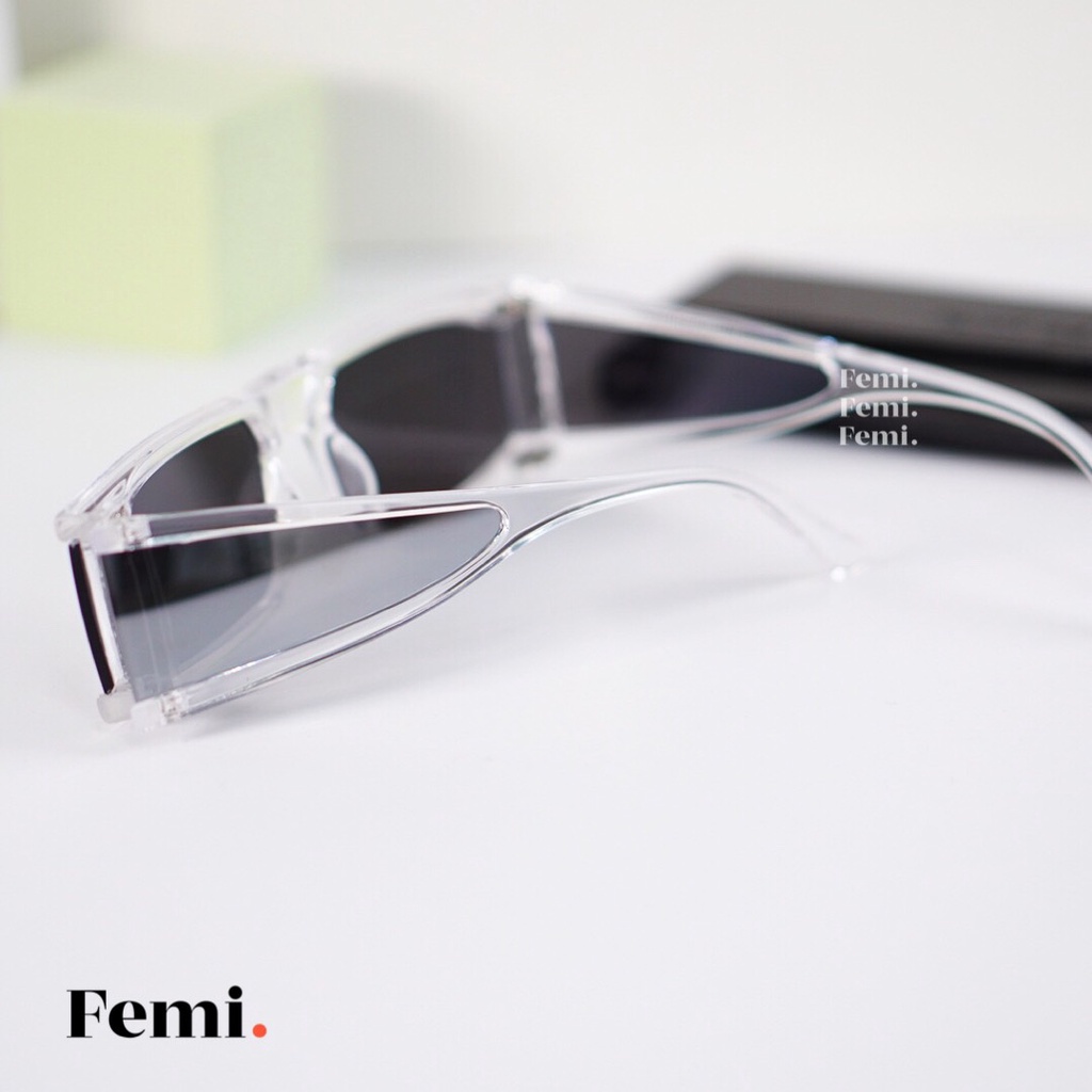 Kính mát Femi Mari phong cách Futuristic kính râm nữ Hot Trend