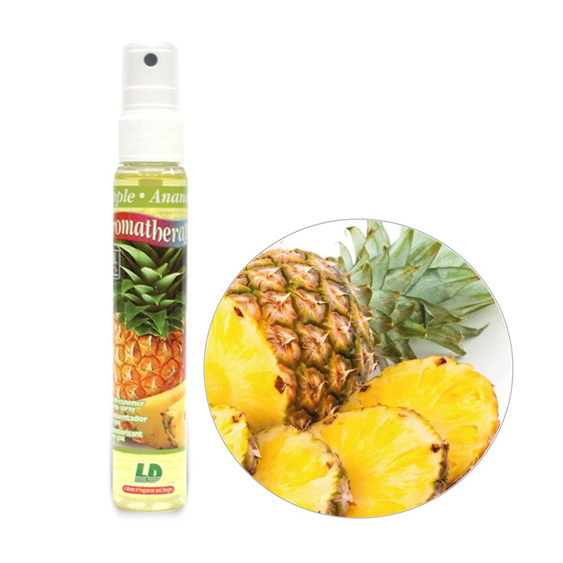 [Mã BMBAU50 giảm 10% đơn 99k] Nước Hoa Ô Tô Dạng Xịt L&amp;D Aromatherapy Pineapple 60ml Nhập Khẩu Chính Hãng