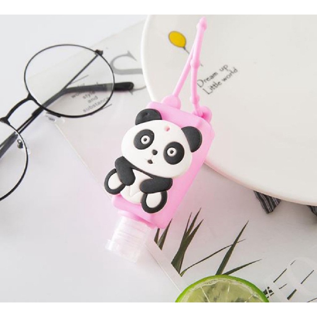 Chai Rỗng 30ml Kèm Silicon Hình Động Vật Cute Dùng Chiết Nước Rửa Tay