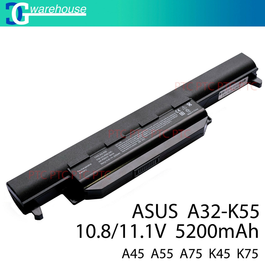 Pin Laptop Asus A45 K45 K55 K55A, K55D K55DE, K55DR K55N, K55V K55VD, K55VM K55VS K75 X55 X75 A32-K55 A33-K55 A41-K55
