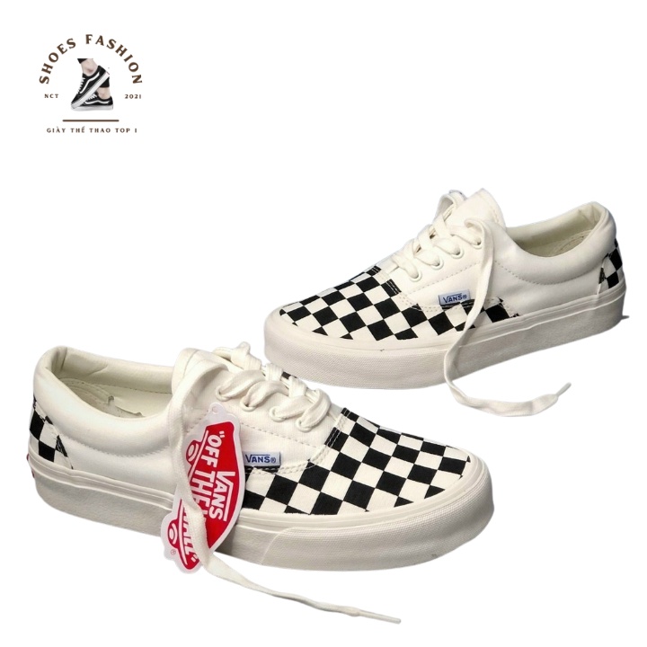 Giày thể thao nam nữ vans caro buộc dây full size 36-43 giày sneaker nam nữ hàng vnxk full box
