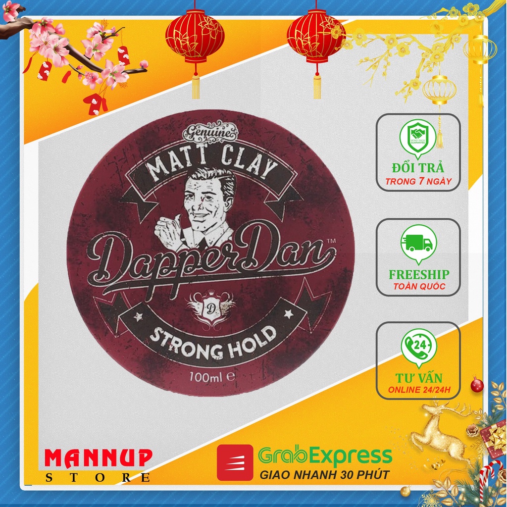 [HCM]Sáp Vuốt Tóc Nam DAPPER DAN Matt Clay 100g - Wax Tạo Kiểu Tóc Nhập Khẩu, Giữ Nếp Cực Tốt