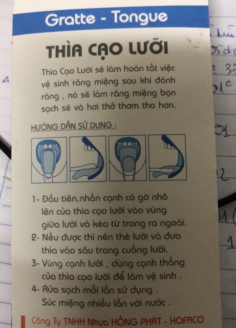 Thìa cạo lưỡi Gratte tongue Hofaco Việt Nam