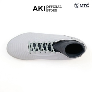 Giày đá bóng nam cỏ nhân tạo MTC 3 sọc Xám cao cổ thể thao thời trang chính hãng - MT004 thumbnail