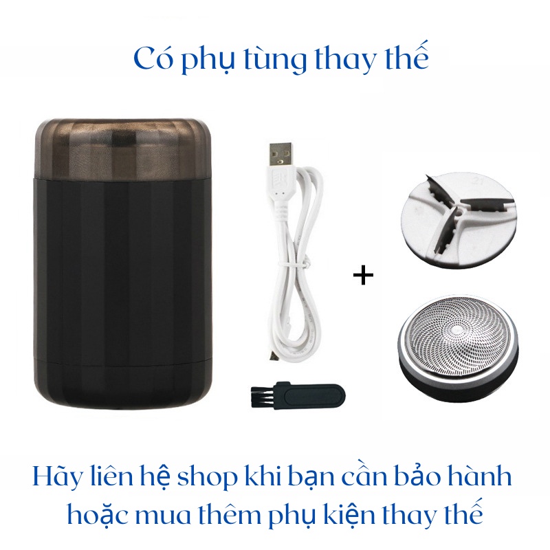 Máy Cạo Râu Mini Bugu Stardom BR-228 Ba Lưỡi Sát Chân Lông Sạc Nhanh Chống Nước