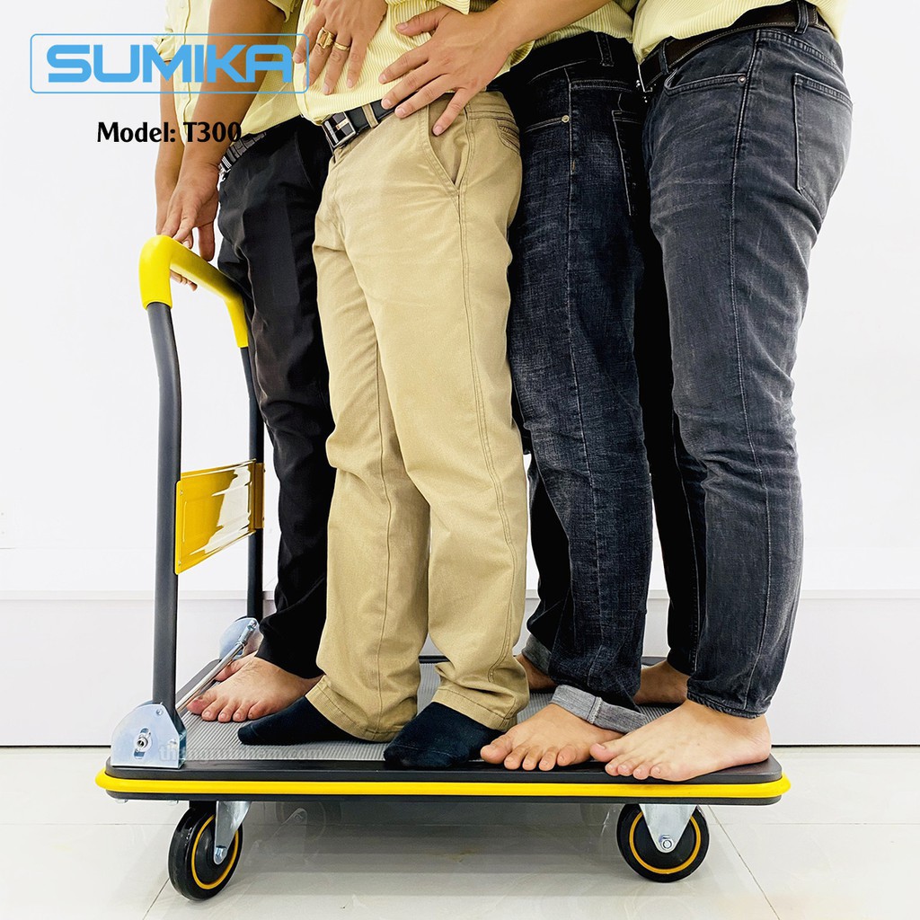 Xe đẩy hàng hóa ✔️SUMIKA T300✔️ (tải trọng 300kg, tay cầm gấp gọn) GIÁ RẺ