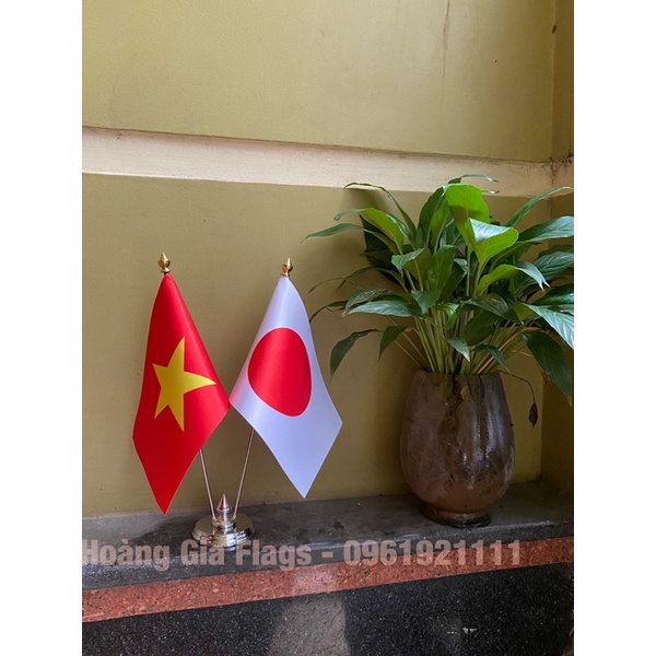 Cờ để bàn việt nam nhật bản mẫu 02
