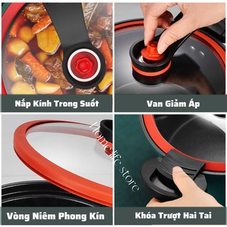 Nồi Chống Dính Dung Tích 3.5 Lít,Nấu Được Bếp Từ Kiểu Dáng Hàn Quốc, Gọn Nhẹ Dễ Sử Dụng