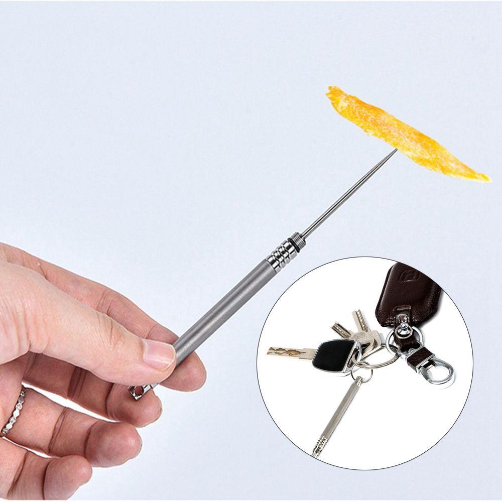 MUVAKO Bộ 1 / 2 Tăm Xỉa Răng Tự Vệ Không Độc Hại Bằng Hợp Kim Titan Chất Lượng Cao