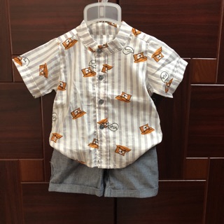 Set sơmi quần short bé trai
