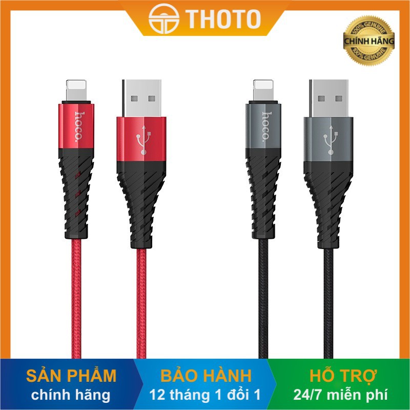 [Thoto Shop] Cáp sạc HOCO X38 Lightning/ Micro/ Type-C dây bện dù siêu bền dài 1m cho iPhone/ Samsung - Hàng chính hãng