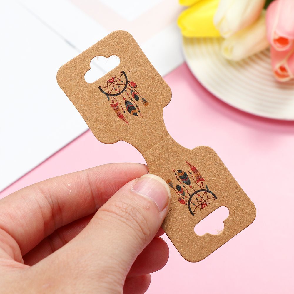 Set 50 Thẻ Giấy 9x3.5cm Trưng Bày Trang Sức / Vòng cổ / Vòng Đeo Tay Diy