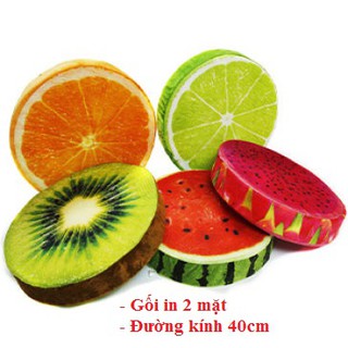 Gối trái cây 3D in 2 mặt - đường kính 40cm