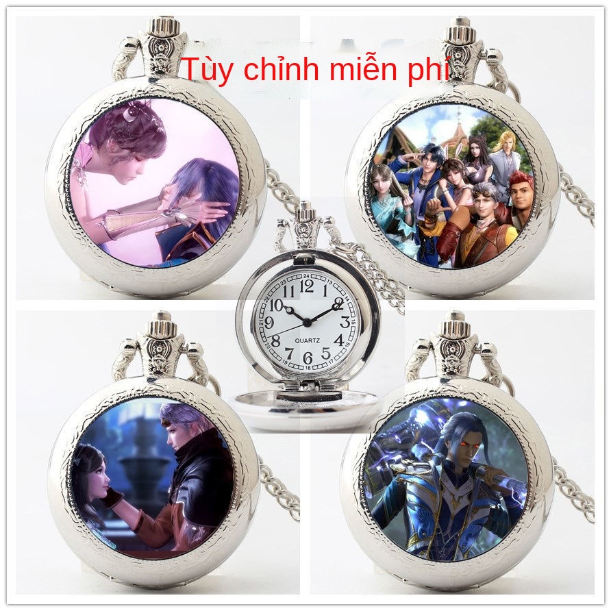 ▥▧┇Anime Douluo Lục địa Tang San Xiaowu Bỏ túi Đồng hồ đeo cổ Đồng hồ đeo tay Mặt dây chuyền Trẻ em trai, Nam sinh, Sinh