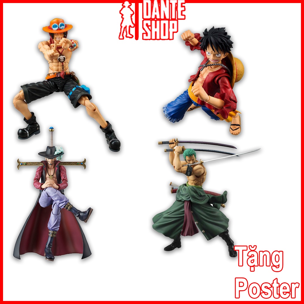 Mô Hình SHF One Piece - Nhân Vật Luffy, Zoro, Ace, Mihawk Figmar Full Box Nhiều Phụ Kiện