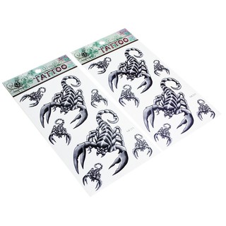 2 Tấm Hình Xăm Dán Hình Bò Cạp