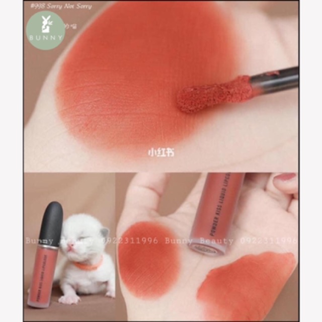 Son kem MAC Powder Kiss Liquid Lipstick Bunny Beauty hàng đủ bill