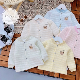 Áo khoác nỉ trần bông Uchi cao cấp cho bé trai bé gái 5-15kg