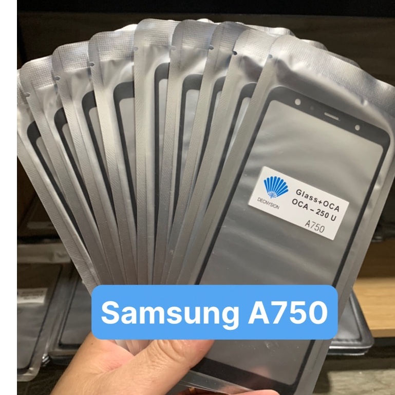 Kính ép màn hình liền keo Samsung A750 / A7-2018