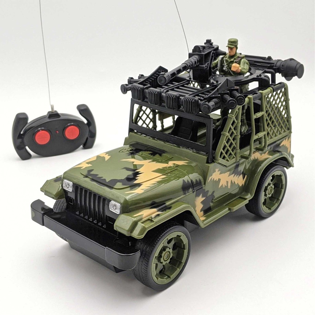 Xe tải JEEP quân sự điều khiển từ xa - Pin sạc