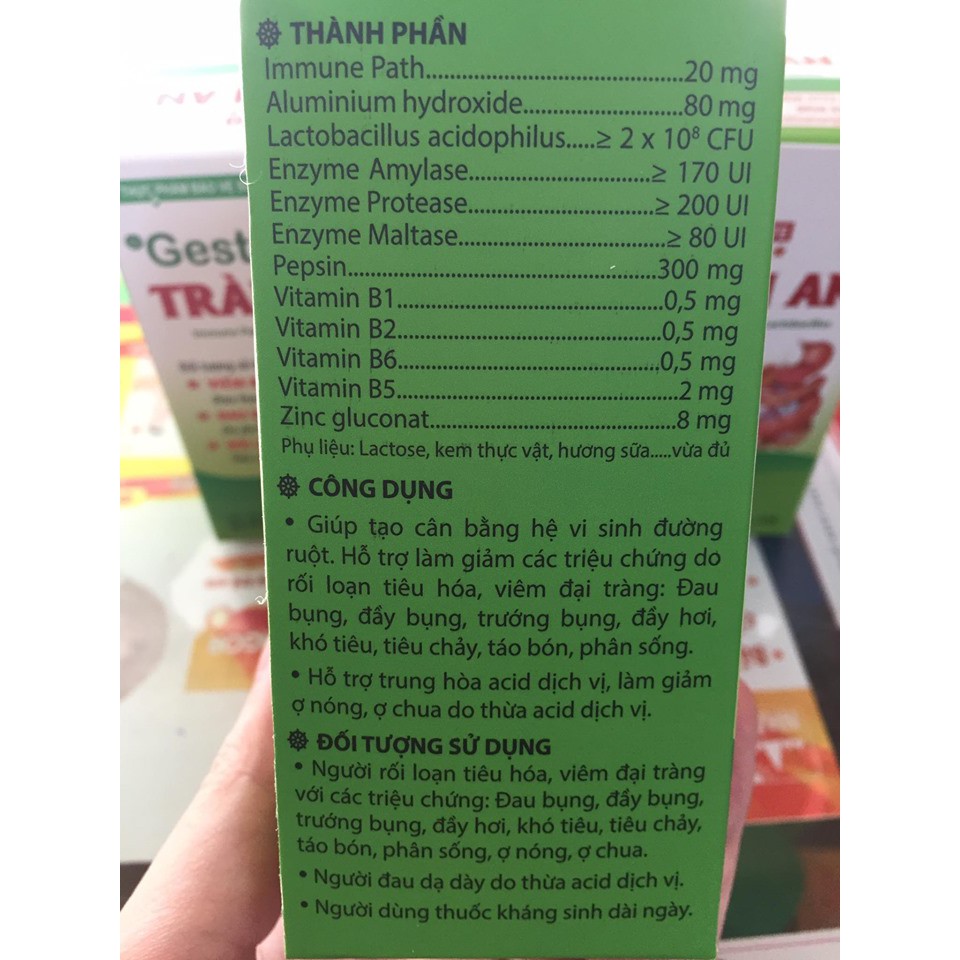 Gestibio Forte Tràng Vị An- Hỗ trợ viêm đại tràng hộp 10 gói