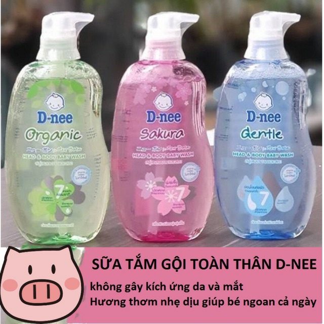 Chai Sữa tắm gội toàn thân Dnee Pure