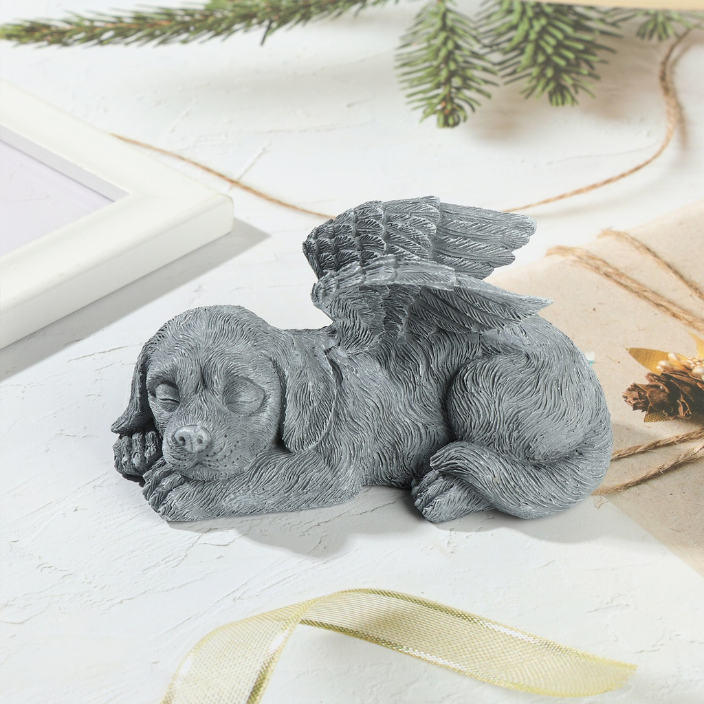 MIOSHOP Resin Statue Pet Supplies Grave Markers Dog Memorial Angel Dog Figurine Dog Angel Gifts Pet