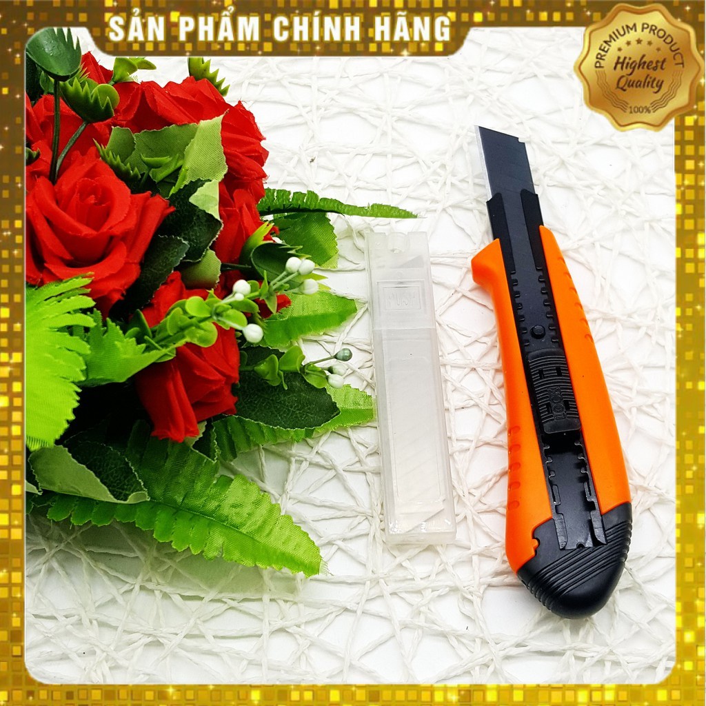 DAO CẮT( RỌC) GIẤY KAPUSI 1 LƯỠI  ĐEN + TẶNG KÈM 5 LƯỠI HÀNG CAO CẤP