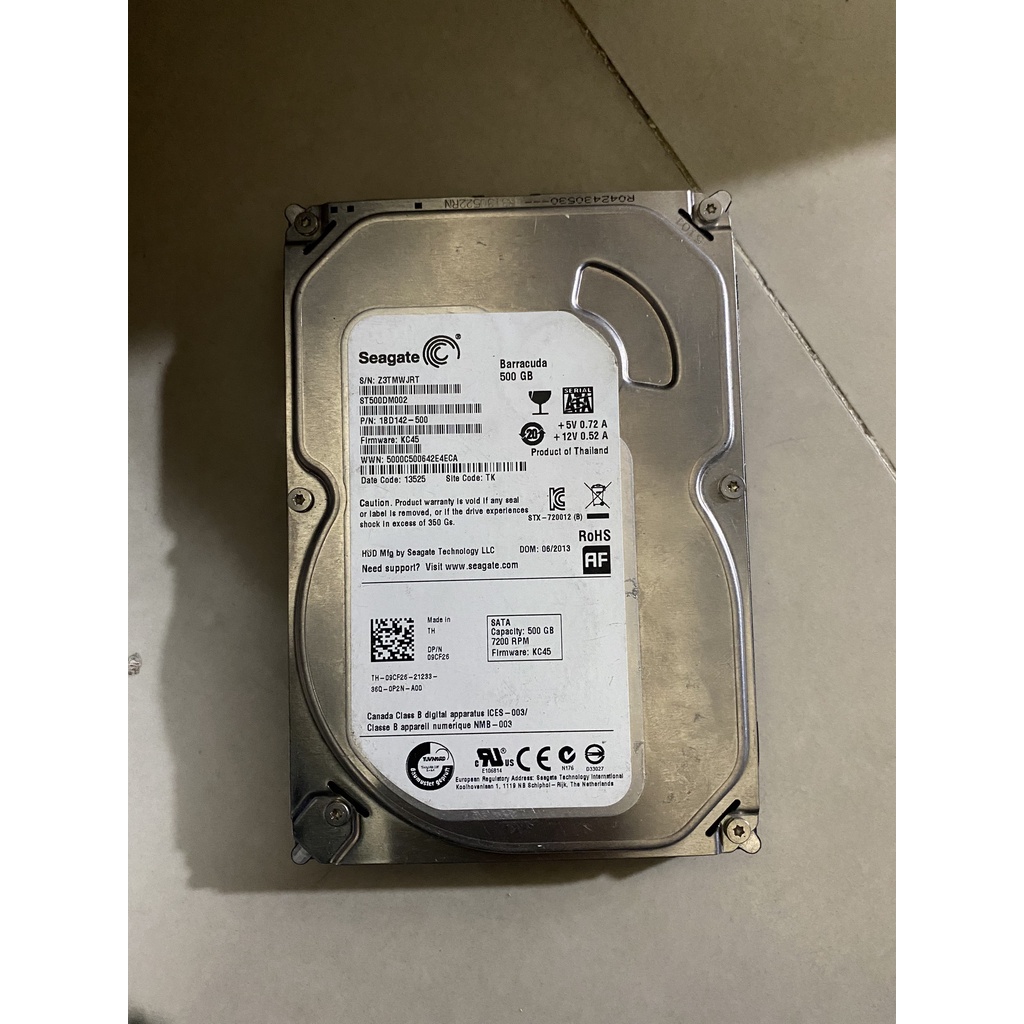 HDD 500GB WD, Toshiba, Seagate new tray bảo hành 12 tháng chính hãng