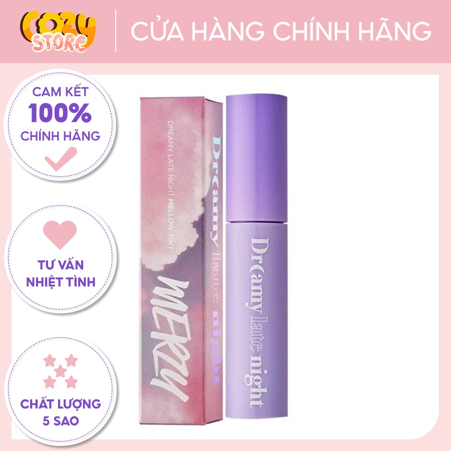 Son Kem Lì Merzy Dreamy Late Night Mellow Tint Mịn Mượt Nhẹ Môi Cozy Store SP000050-55