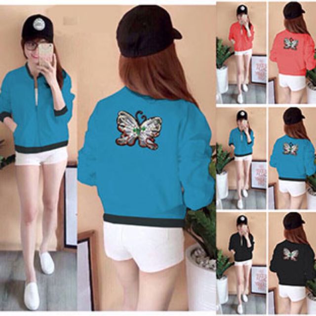 Áo Khoác Dù Nữ Thêu Bướm

 