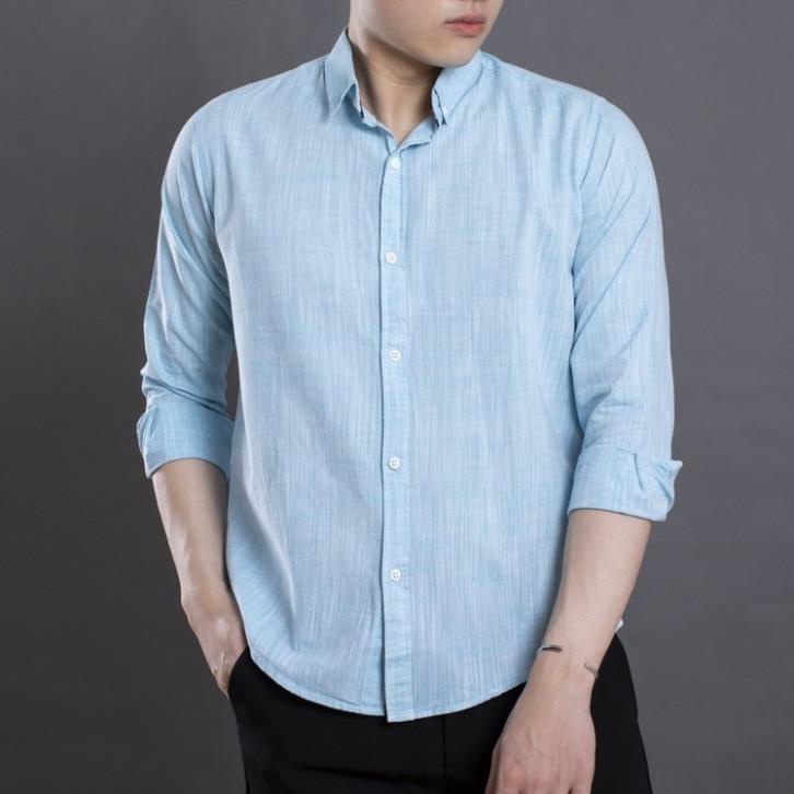 Áo sơ mi nam dài tay vải linen mềm mát MODELFASHION - 797 màu sắc tươi trẻ - Áo sơ mi nam thời trang -8265