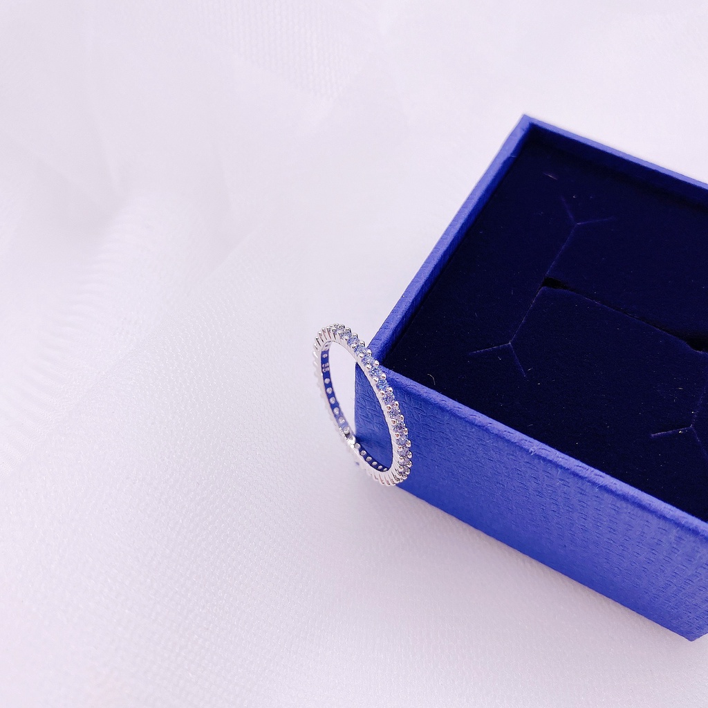 Nhẫn Vittore tone xanh độc lạ size 55 Swarovski