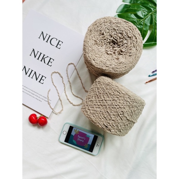 Yarn - Len Nhung - Cỡ sợi khoảng 1.5mm ~ 3.0mm - Làm các sản phẩm cho mùa đông