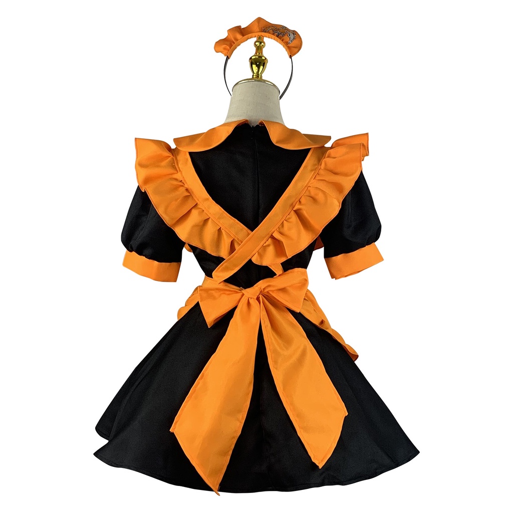 Halloween Costume Embroidered Pumpkin Maid Bat Vampire Witch Cosplay Sexy Lingerie Uniform Suit Halloween Party Dress Up | BigBuy360 - bigbuy360.vn