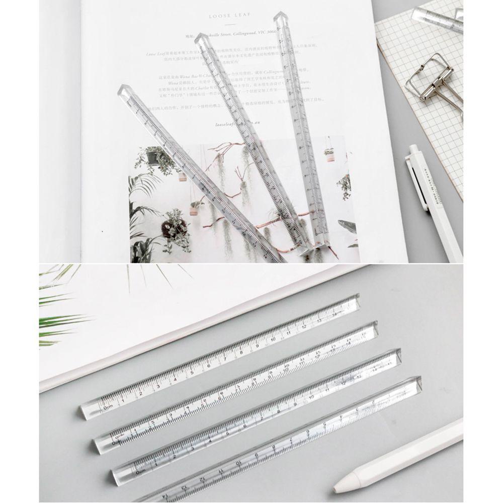Thước Tam Giác Đo Lường Trong Suốt 15CM Kiểu Dáng Đơn Giản Cho Học Sinh