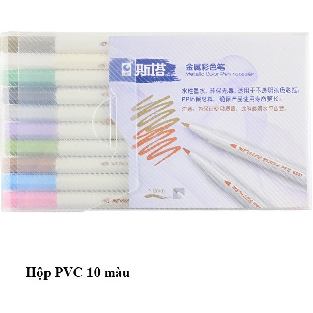 Bút Brush Lông Mềm Sta Metallic Nhũ Kim Tuyến Đầu Nhỏ Viết Sắc Nét