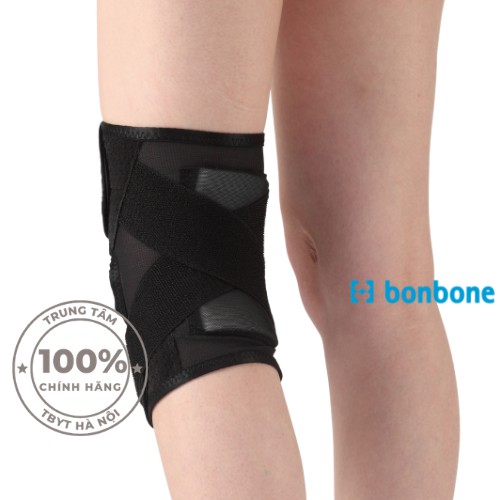 Đai CỐ ĐỊNH KHỚP GỐI Bonbone NHẬT BẢN Thin PF Cross Belt cố định cơ, bảo vệ giảm rung và giãn khớp gối - Made in Japan