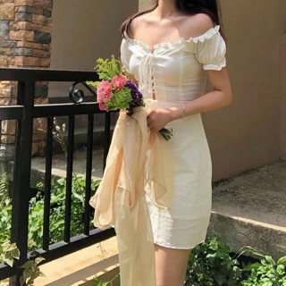Jum ngắn giả váy trễ vai đan dây ngực sành điệu M1308