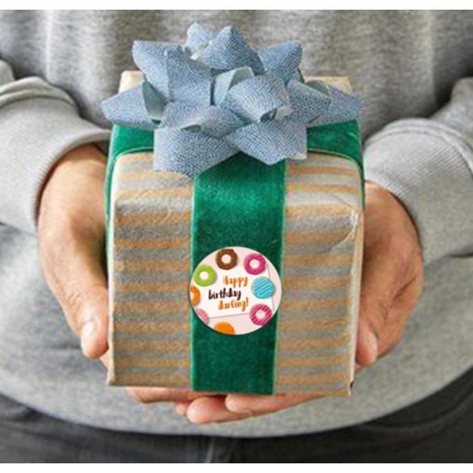 Sticker Happy Brithday - Cuộn 500 tem dán Sticker Nhãn Dán  Sinh Nhật Vui Vẻ -Nhãn Dán Sổ, Thiệp, Gói Quà, Hộp Bánh