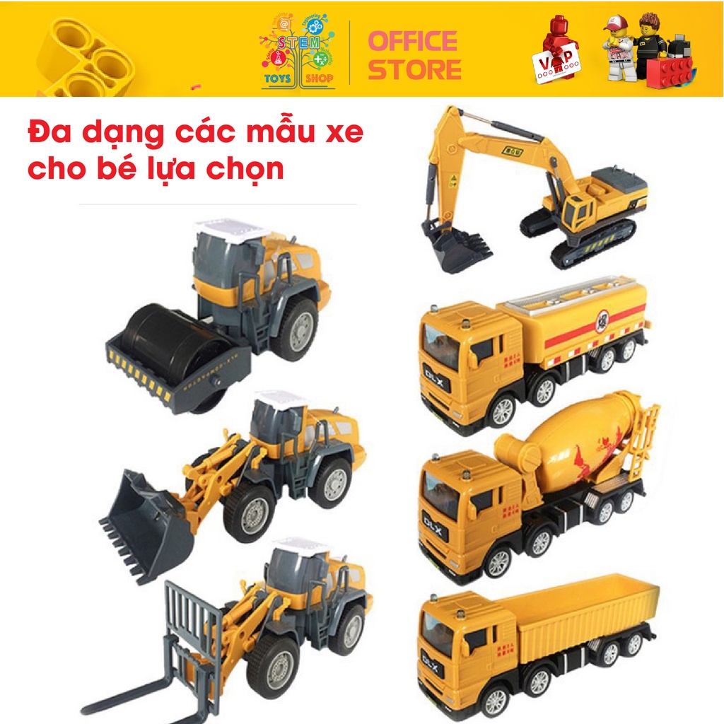 Xe Đồ Chơi Mô Hình Công Trình Xây Dựng Cho Bé, Chất Liệu Nhựa An Toàn, Sắc Sảo Bền Và Đẹp - Mẫu Mới