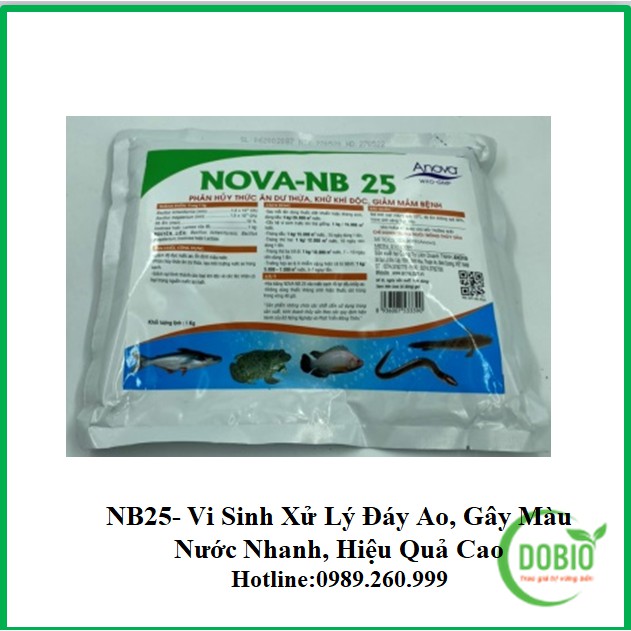NB25 ANOVA DOPA GÓI 1 KG Vi Sinh Xử Lý Đáy Ao, Gây Màu Nước Nhanh, Hiệu Quả Cao