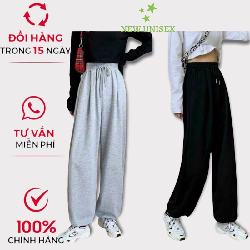 Quần Dài Nữ Ống Rộng Dây Rút Chất Nỉ Da Cá Mềm Mịn Co Giãn Tốt Mặc Đẹp Dễ Phối Đồ Đi Chơi [NEW UNISEX]