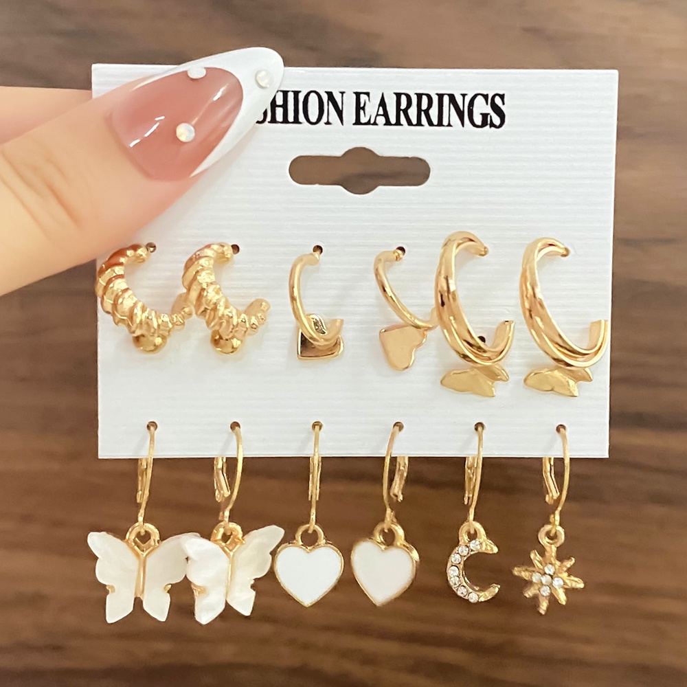 Bông Tai Hình Nấm / Vịt / Trái Tim / Đám Mây Kiểu Hình Học