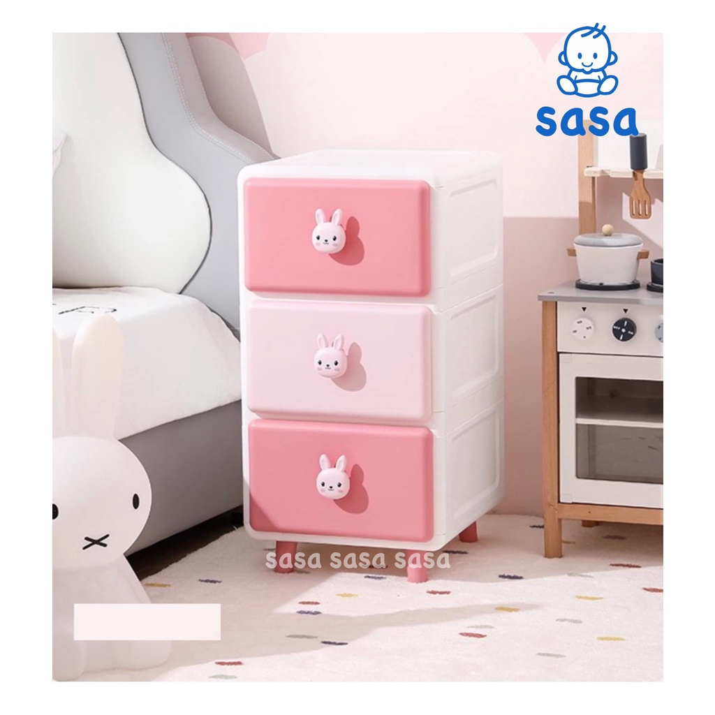 Tủ ngăn kéo nhiều tầng gấu Brown &amp; Cony có cả 3 - 4 - 5 tầng - Kệ tủ đựng đồ chơi, quần áo, vật dụng cho bé