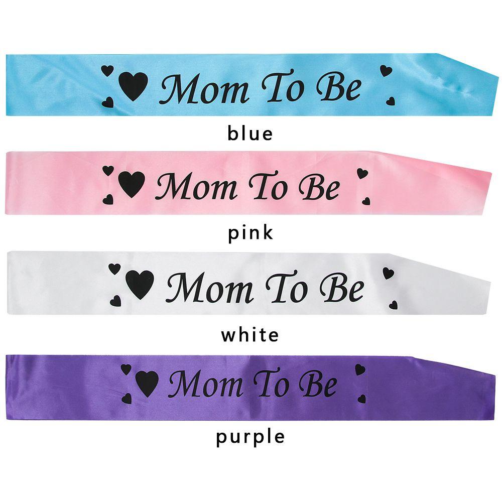 GOGOUP Băng Đeo Chéo Màu Xanh Dương Hồng In Chữ Mom To Be Dành Cho Bé Trai Và Bé Gái