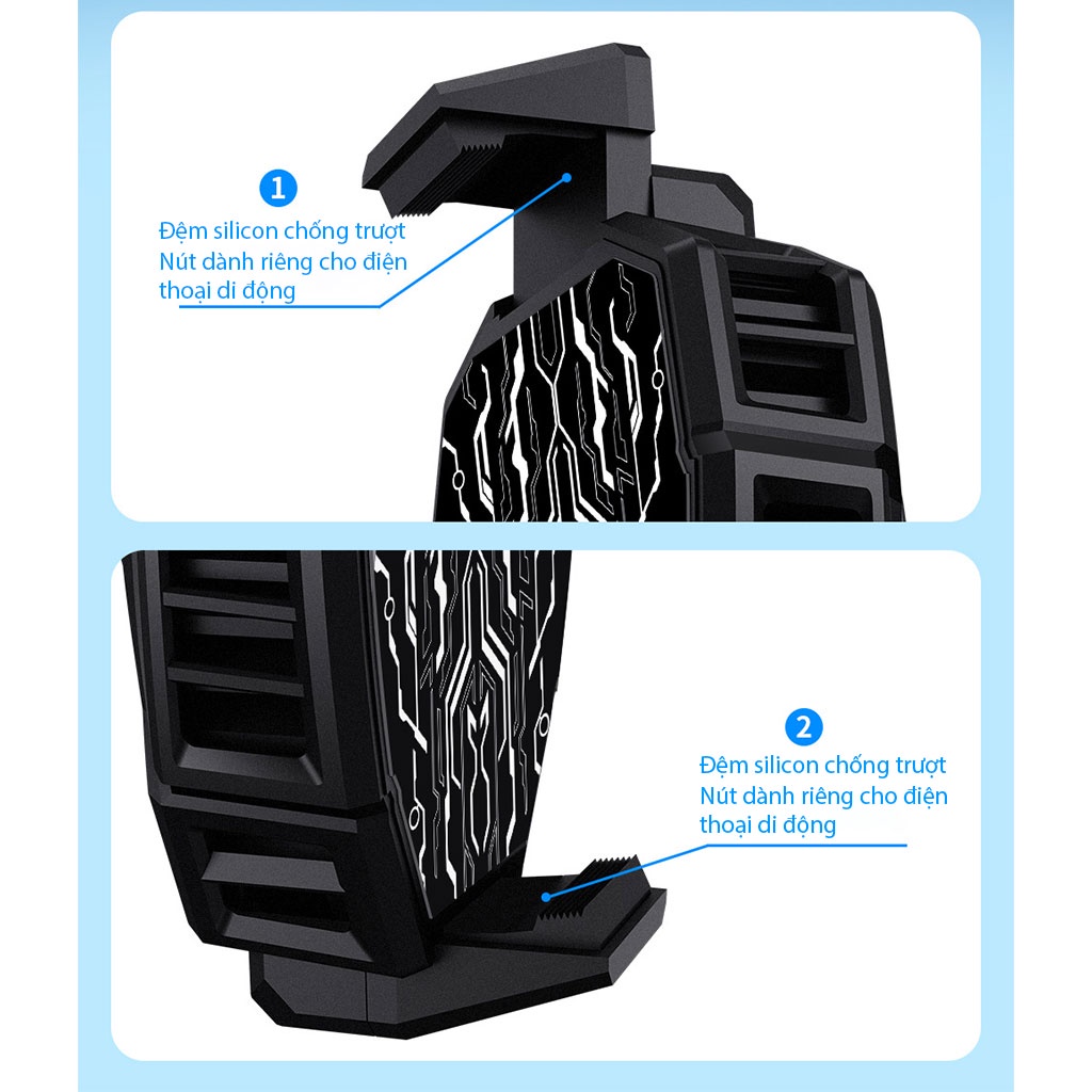 Quạt tản nhiệt sò lạnh MEMO DL05 - Quạt tản nhiệt điện thoại máy tính bảng có LED hiển thị nhiệt độ siêu lạnh LED RGB
