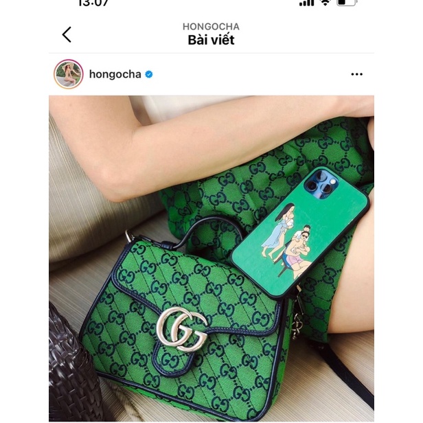 Túi guci size21cm fullbox mầu xanh lạ bắt mắt