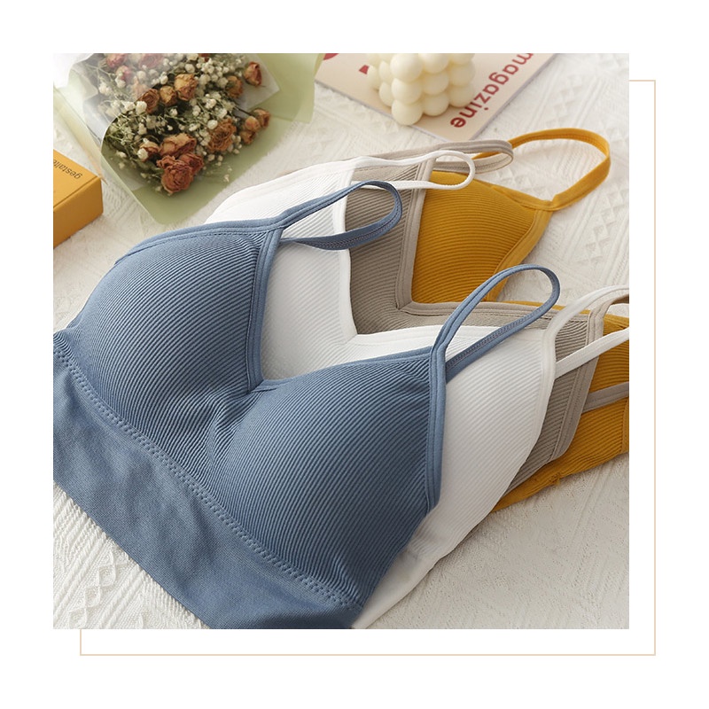 AOFEIQIKE Áo Lót Thể Thao Vải Cotton Thoáng Khí Thoải Mái Cho Nữ